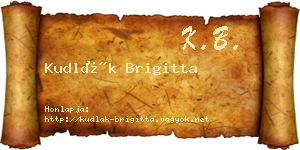 Kudlák Brigitta névjegykártya